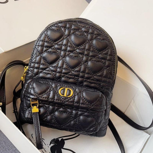 Luxury DiorSMALL BACKPACK BLACK CANNAGE LAMBSKIN
