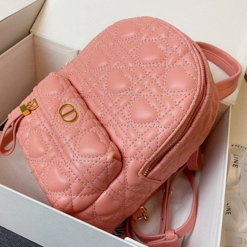 Luxury DiorSMALL BACKPACK PINK CANNAGE LAMBSKIN
