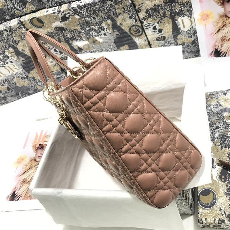 Luxury DiorLARGE LADY BAG 32CM BEIGE CANNAGE LAMBSKIN
