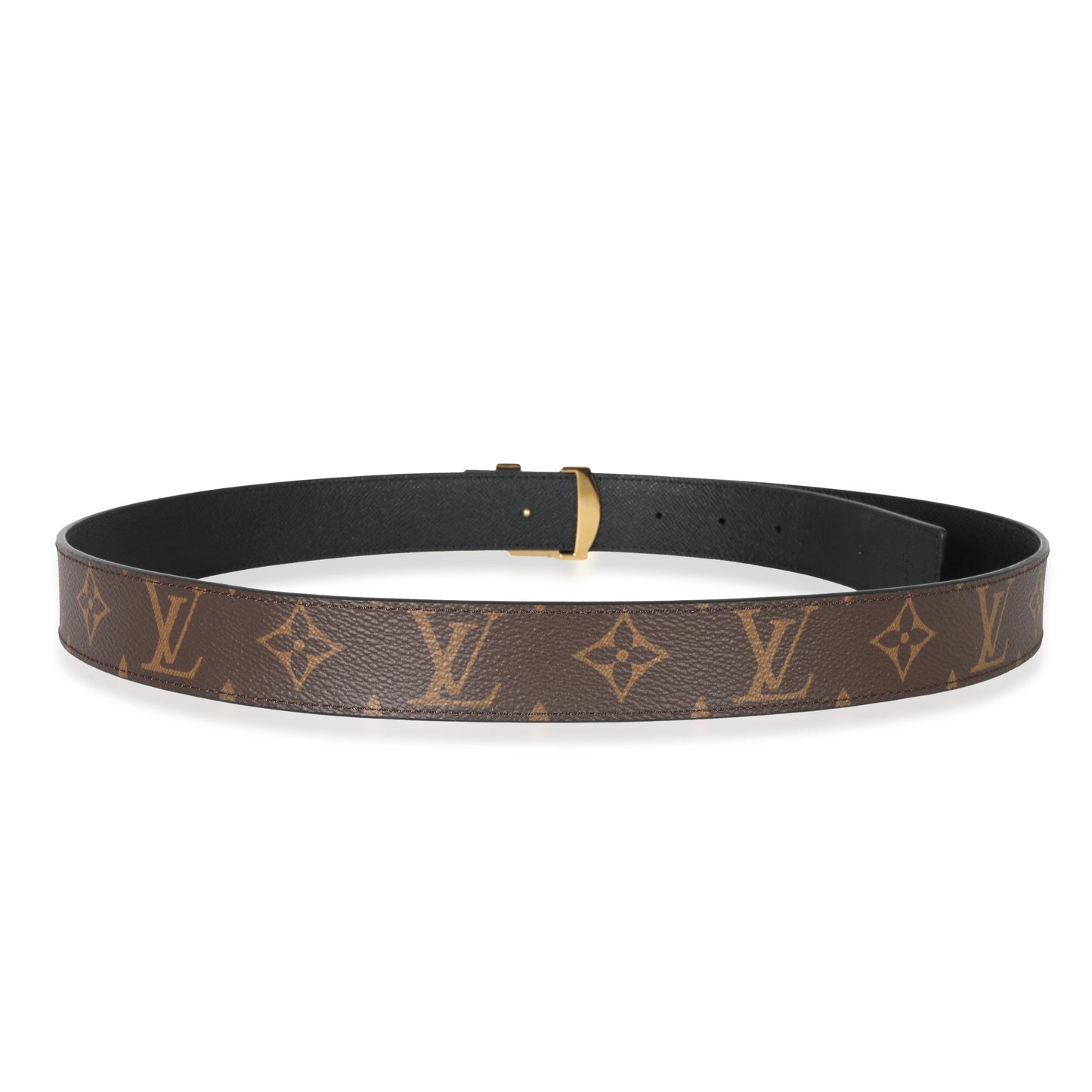 Louis Vuitton Louis Vuitton Monogram Canvas LV Initiales 30mm Reversible Belt 95