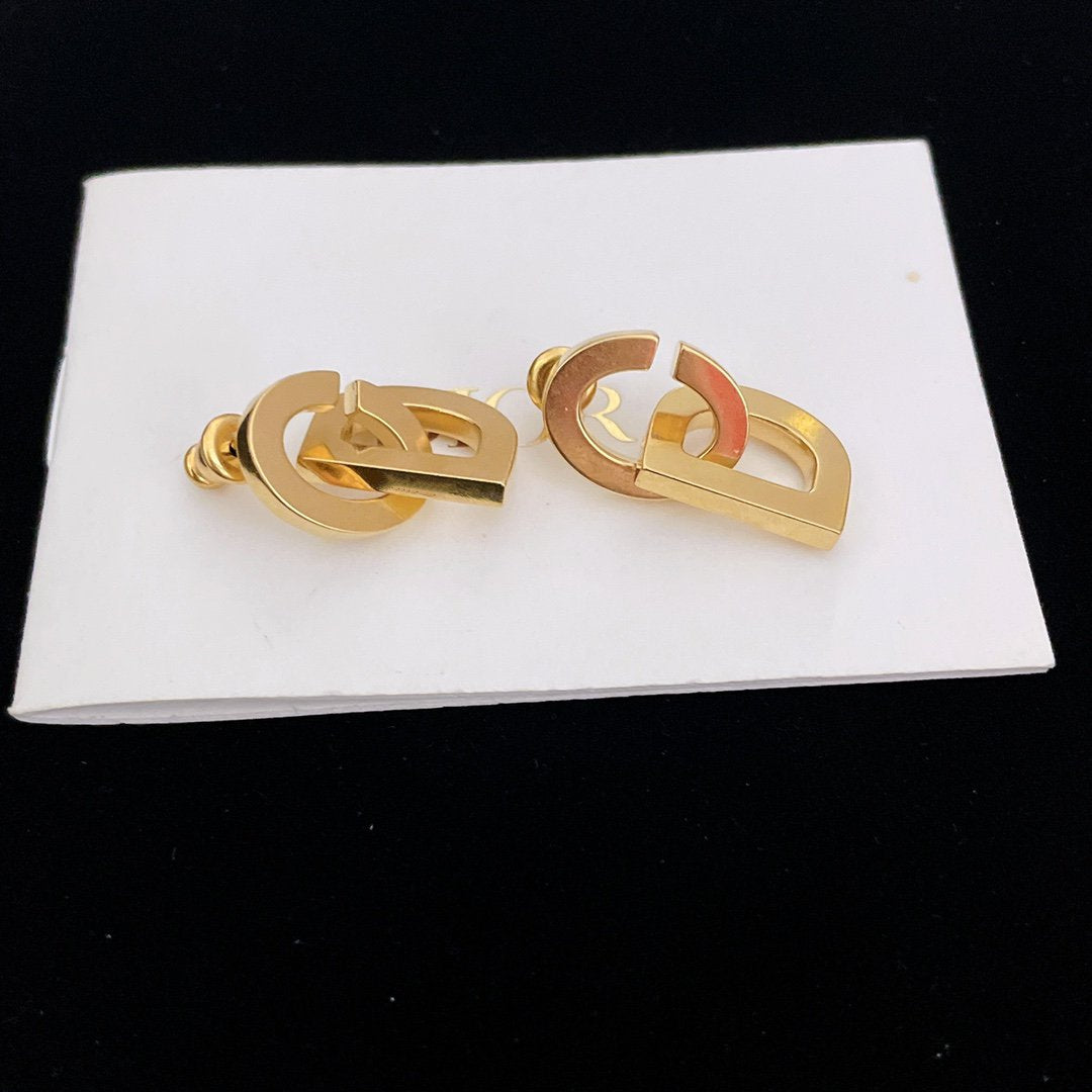 Luxury DiorDROP GOLD EARRINGS