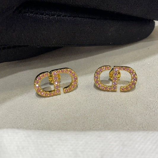 Luxury DiorPETIT DIAMOND GOLD EARRINGS