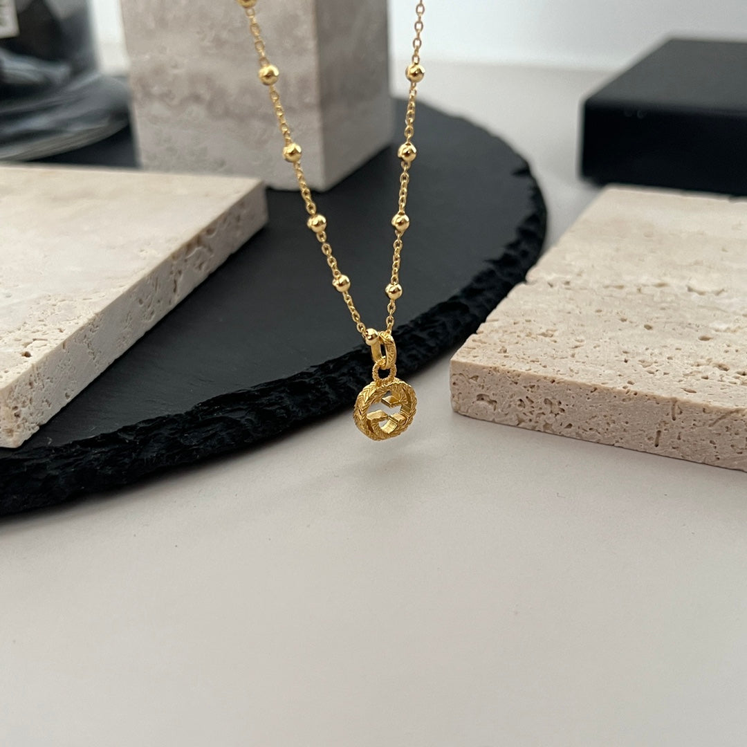 Luxury Gucci GG BALL CHAIN GOLD NECKLACE