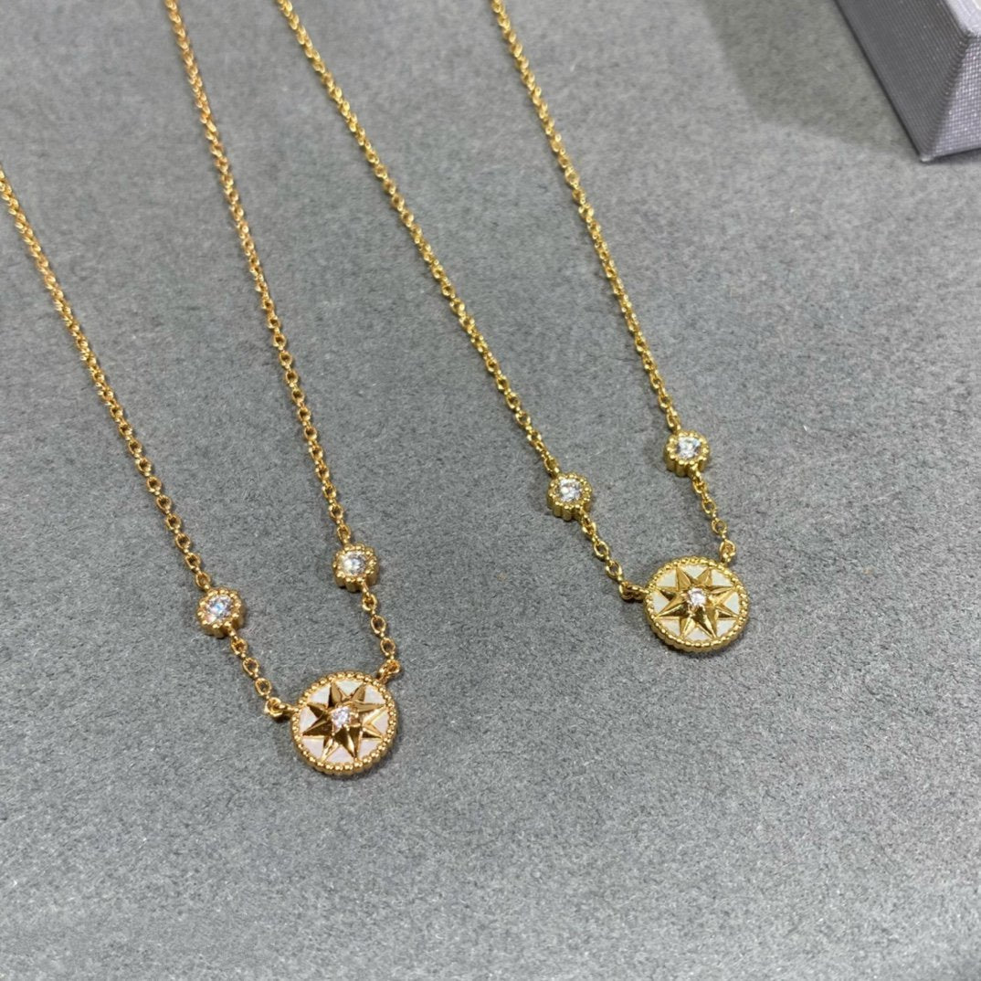 Luxury DiorROSE VENTS 2 DIAMOND PINK GOLD NECKLACE