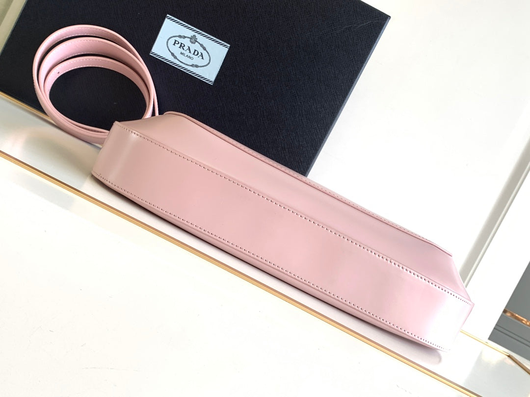 Luxury PradaCLEO 30 PINK BRUSHED LEATHER SHOULDER BAG