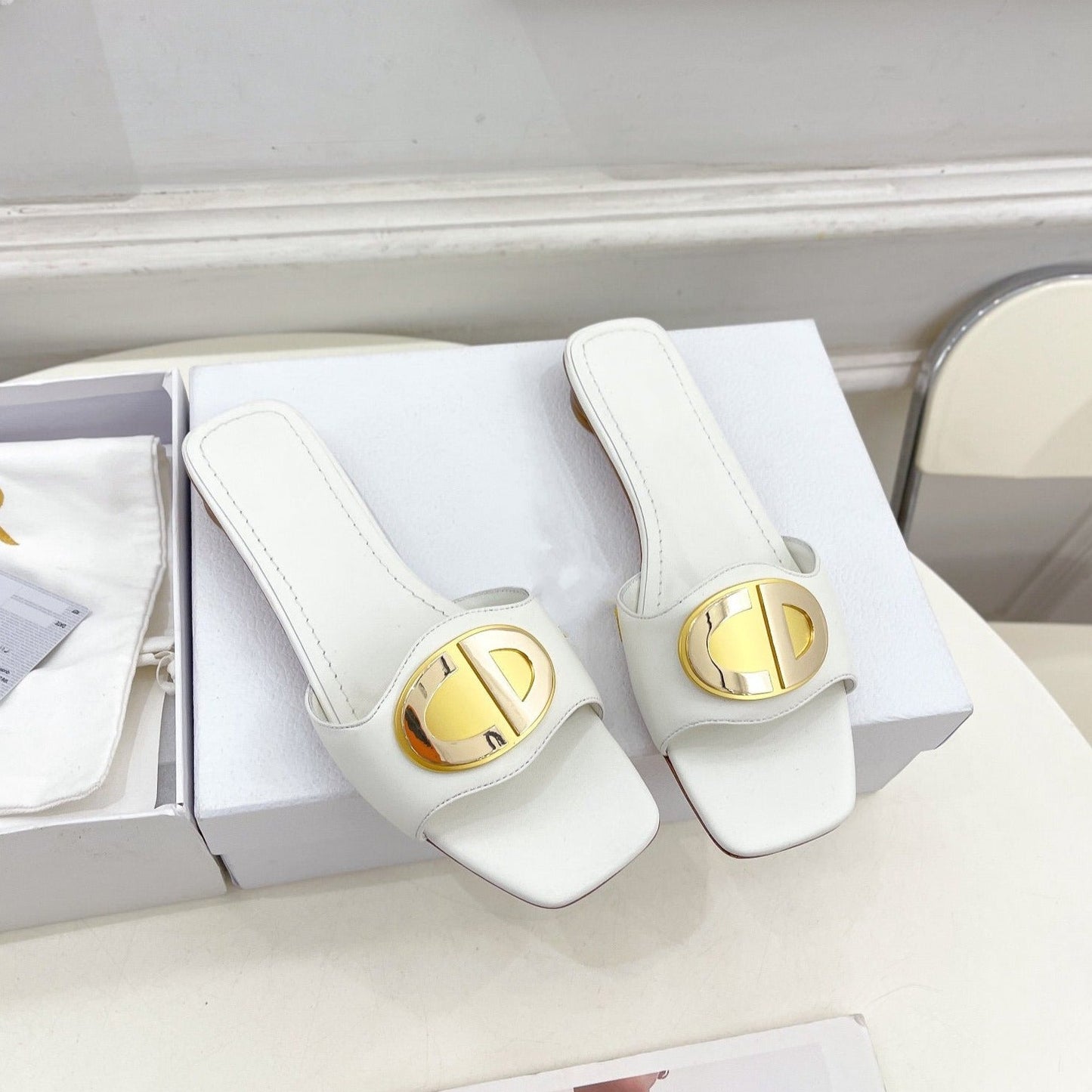 Luxury DiorFOREVER HEELED 1.5CM WHITE