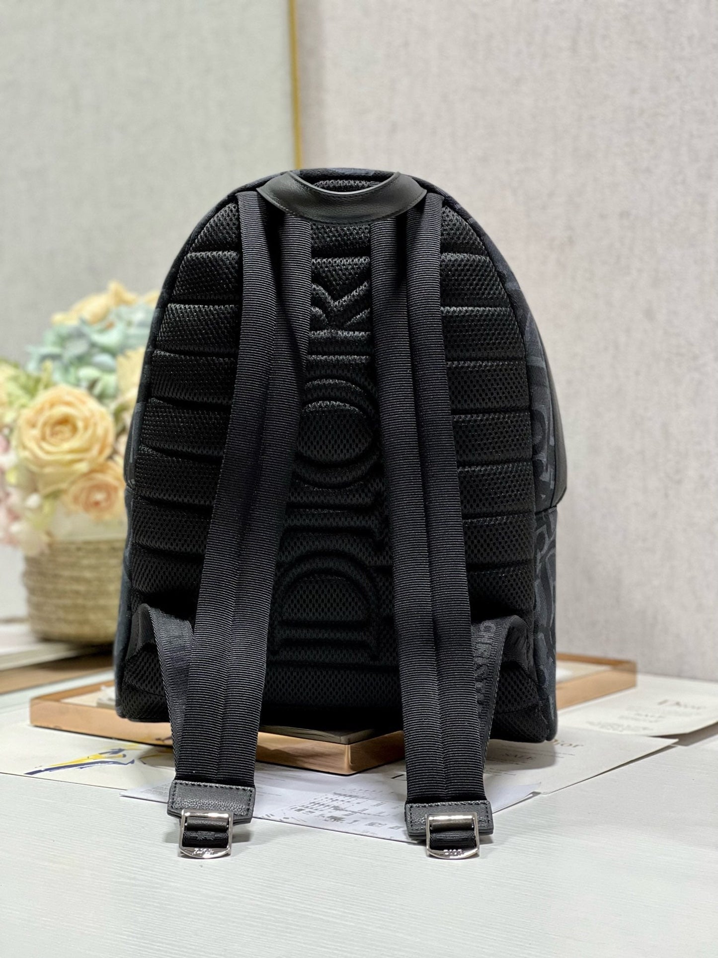 Luxury DiorRIDER BACKPACK BLACK OBLIQUE JACQUARD