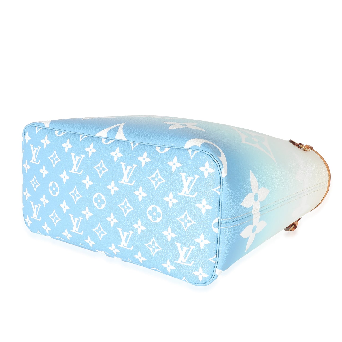 Louis Vuitton Louis Vuitton Blue White Giant Monogram Canvas By The Pool Neverfull MM