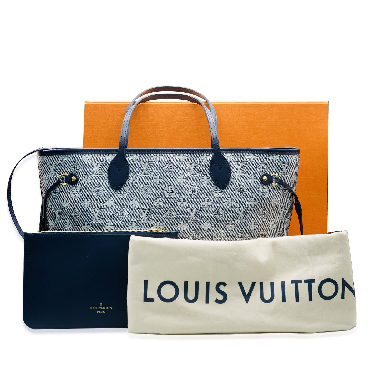 Louis Vuitton Louis Vuitton Limited Edition Blue Monoglam Neverfull MM
