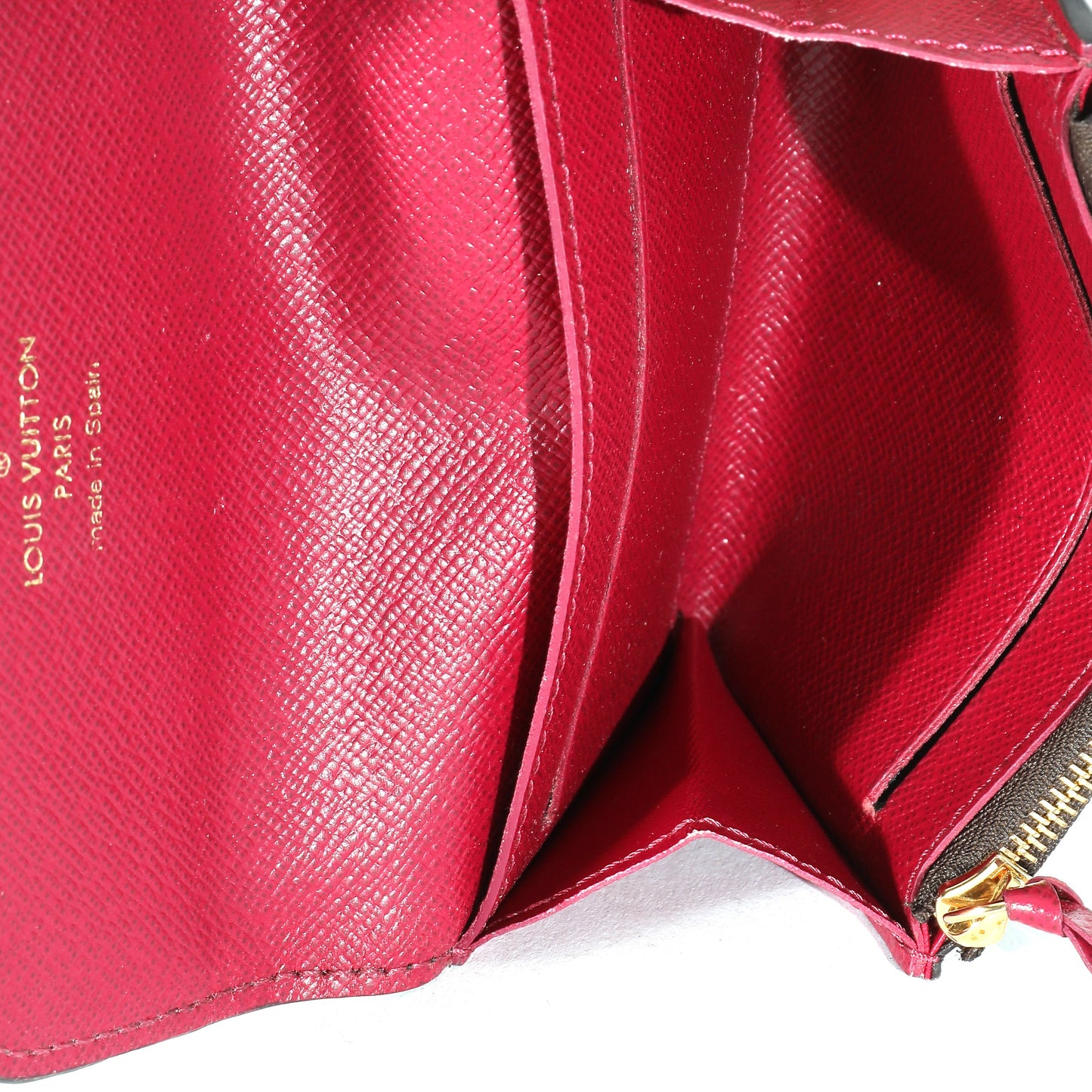 Louis Vuitton Louis Vuitton Fuchsia & Monogram Canvas Rosalie Wallet