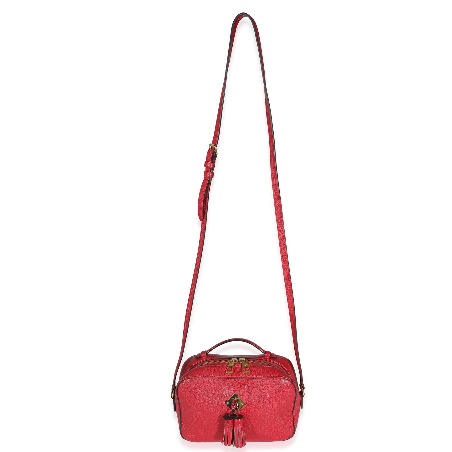 Louis Vuitton Red Monogram Empreinte Saintonge Crossbody