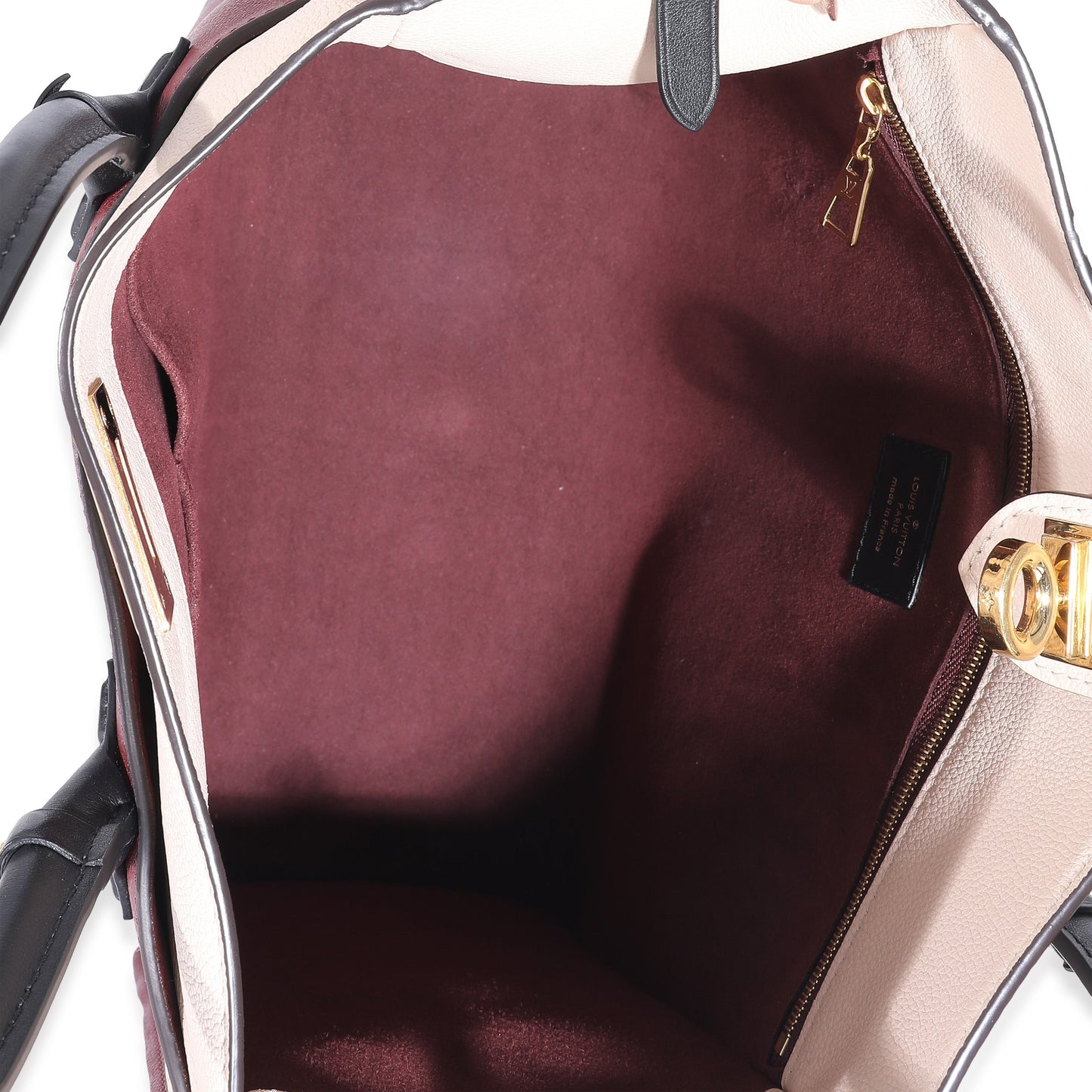 Louis Vuitton Louis Vuitton Bordeaux Calfskin Monogram Canvas On My Side MM