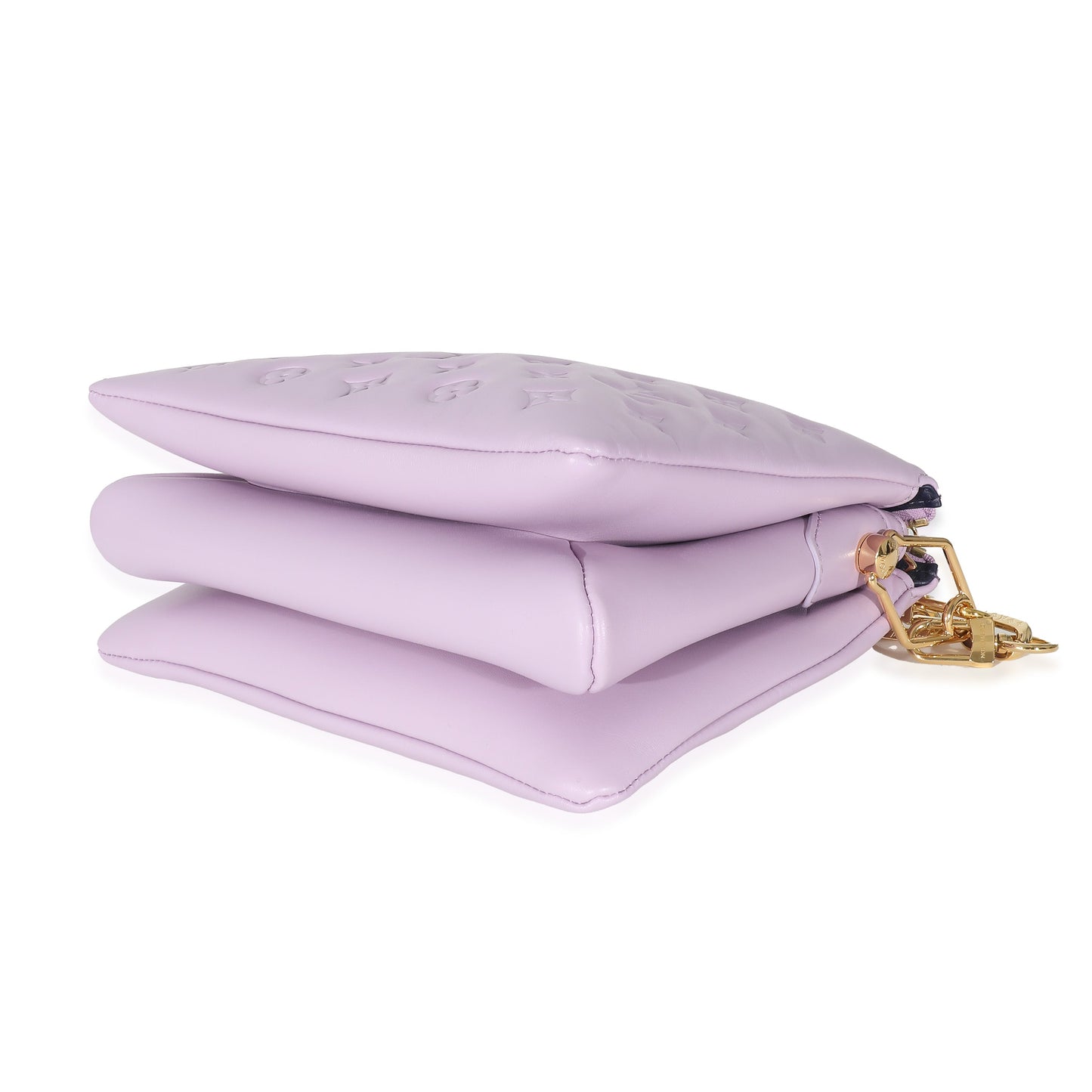 Louis Vuitton Louis Vuitton Purple Monogram Embossed Lambskin Coussin PM