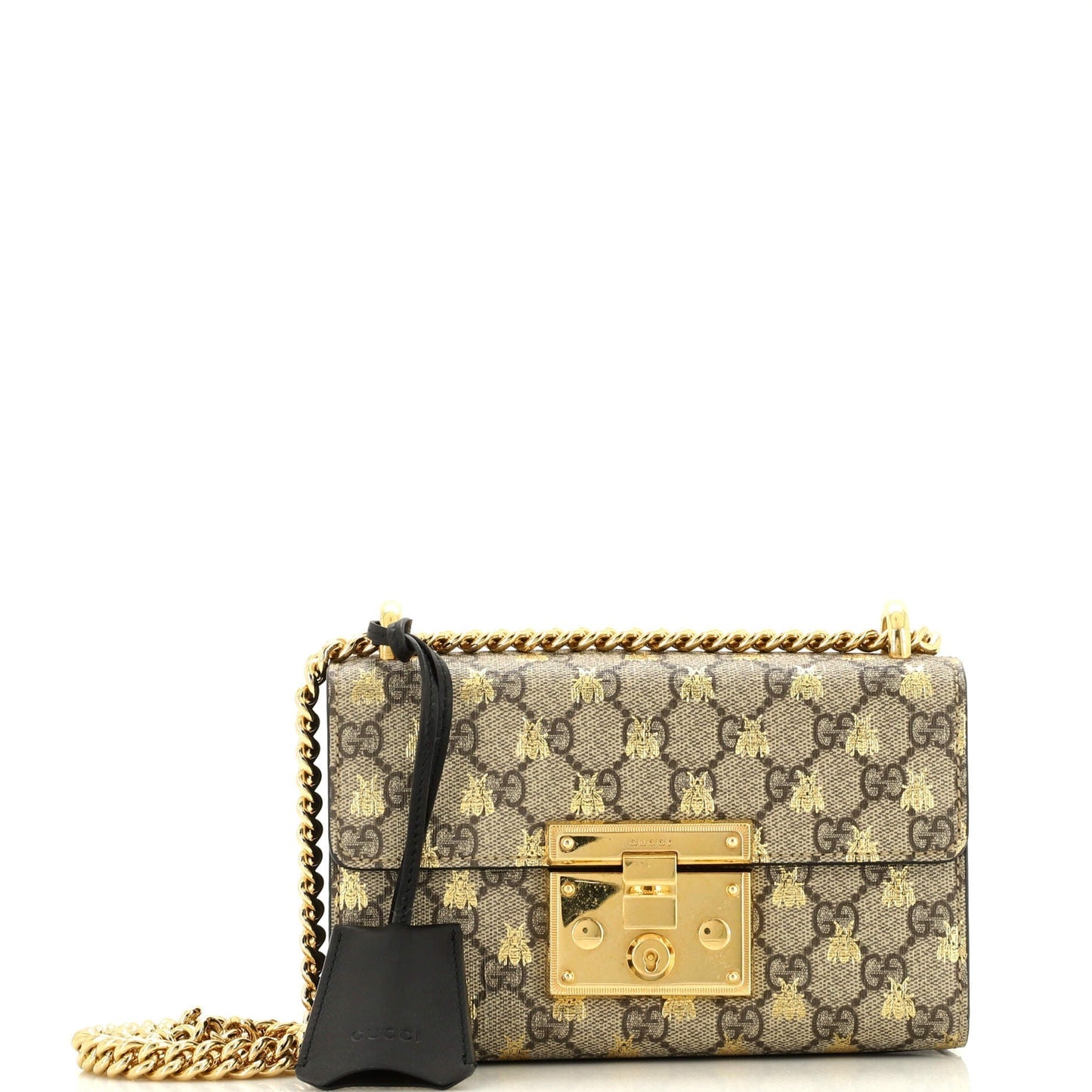 Luxury Gucci Trending 2025 Padlock Shoulder Bag Printed GG Coated Canvas Small