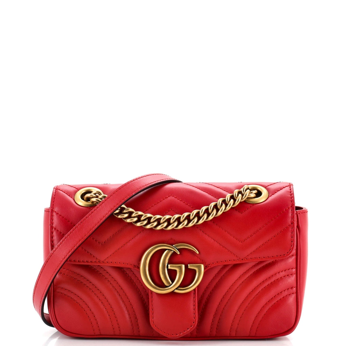 Luxury Gucci Trending 2025 GG Marmont Flap Bag Matelasse Leather Mini