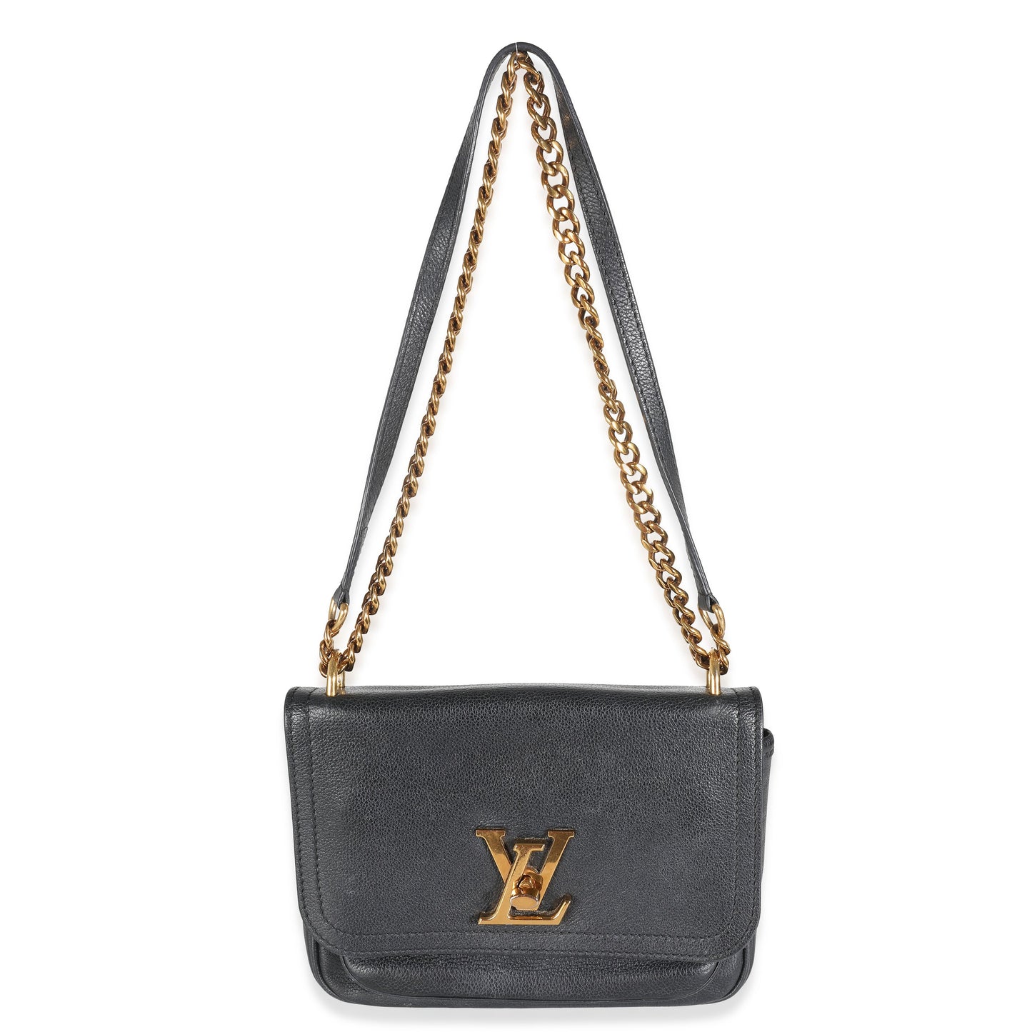 Louis Vuitton Black Taurillon Lockme Chain PM