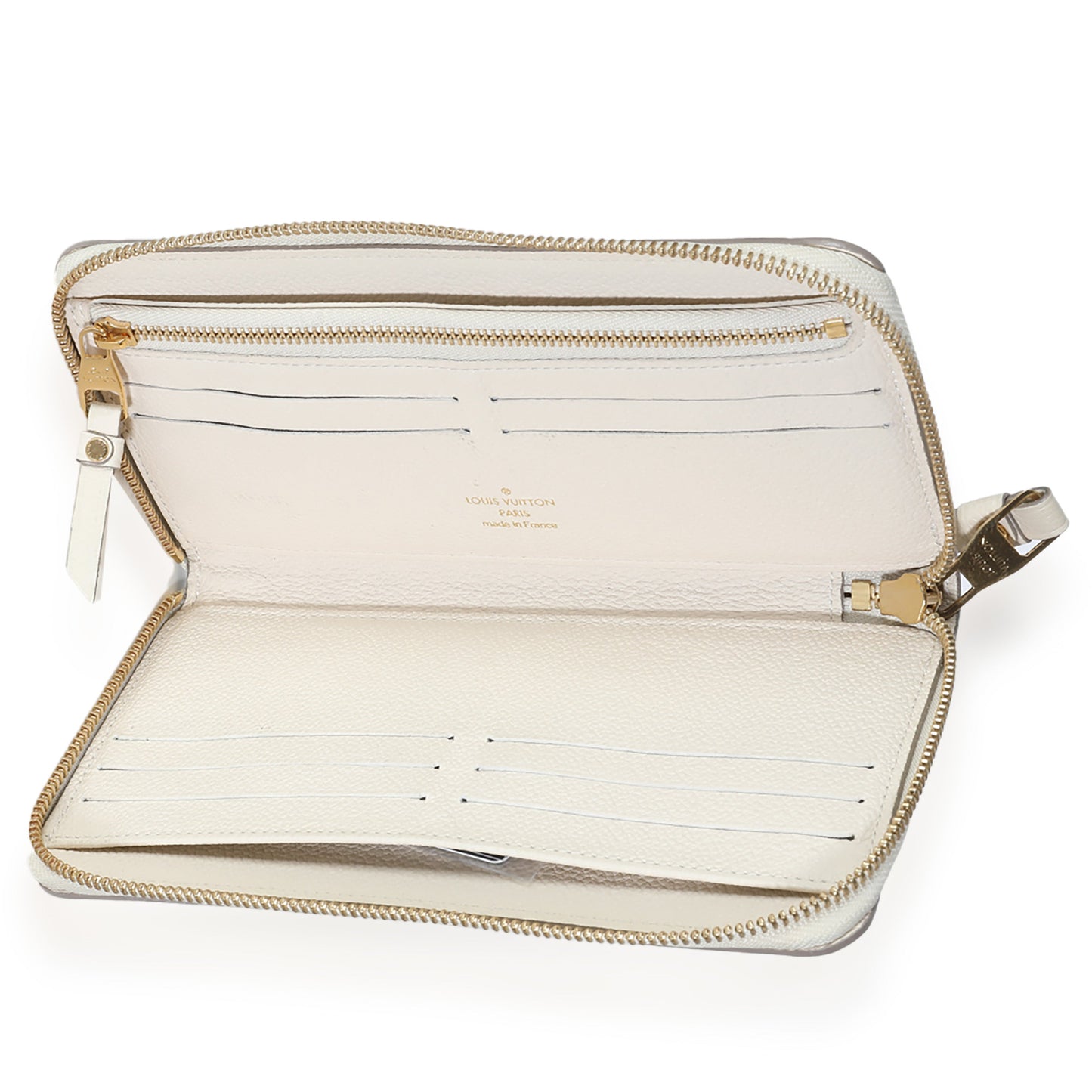 Louis Vuitton Cream Monogram Empreinte Zippy Wallet
