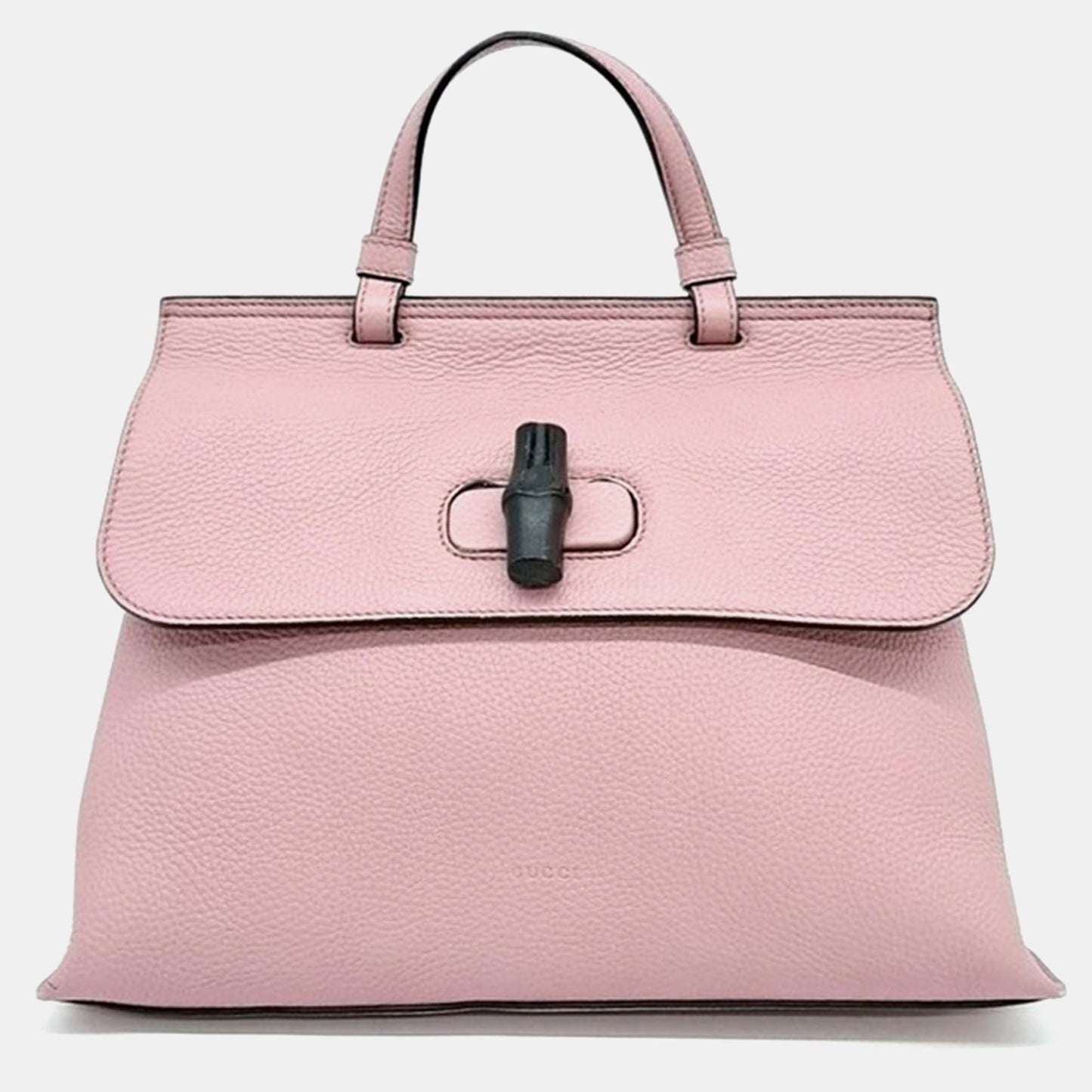 Luxury Gucci Trending 2025 Pink Leather Bamboo Daily Top Handle Bag