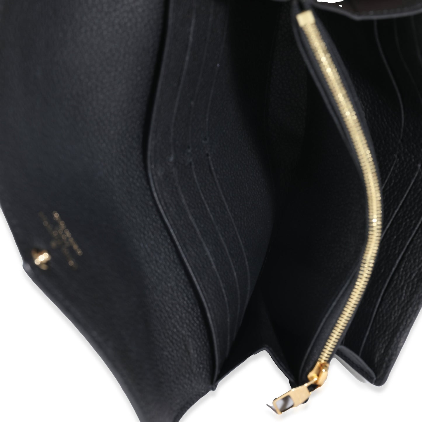 Louis Vuitton Black Empreinte Sarah Wallet
