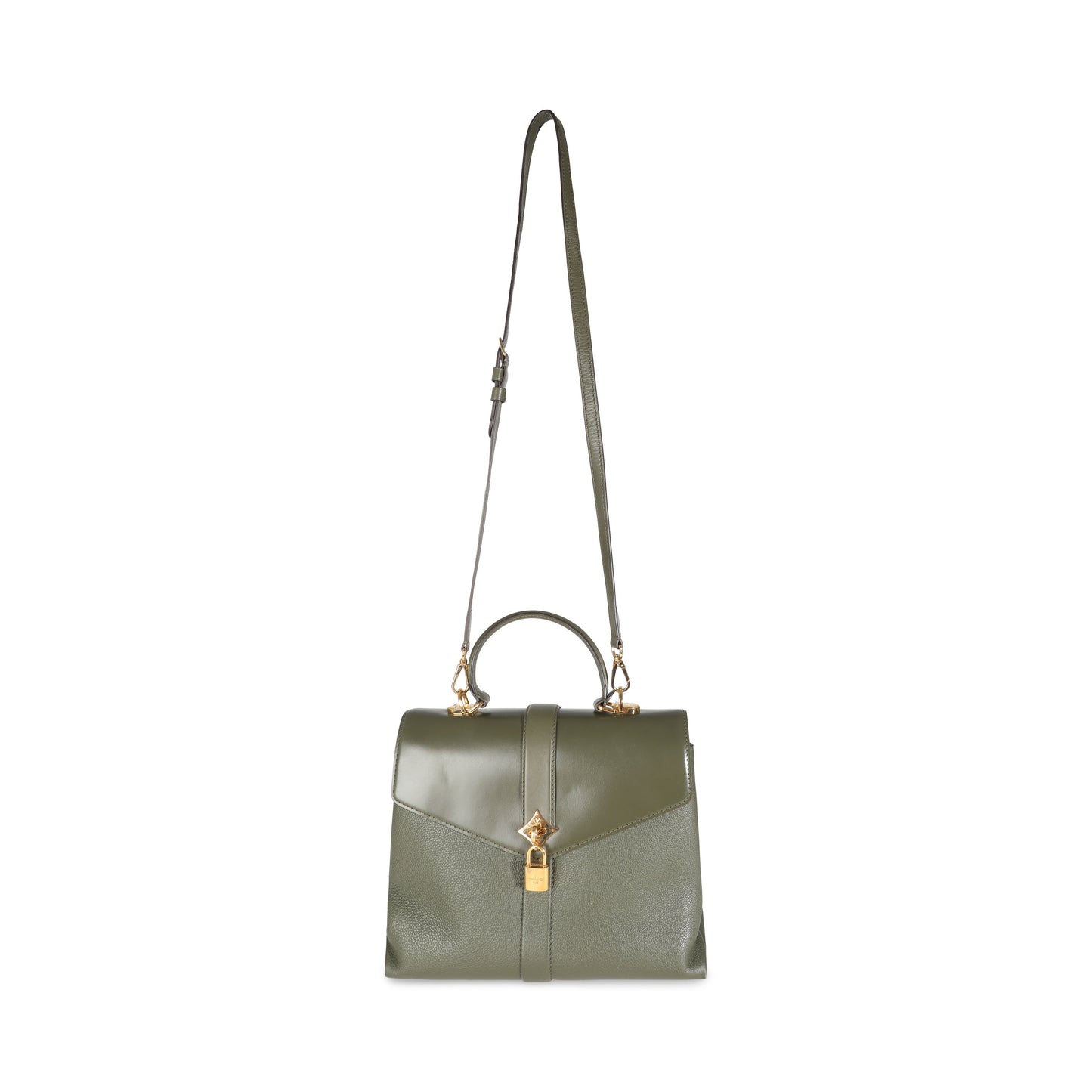 Louis Vuitton Khaki Grained Smooth Calfskin Rose Des Vents MM