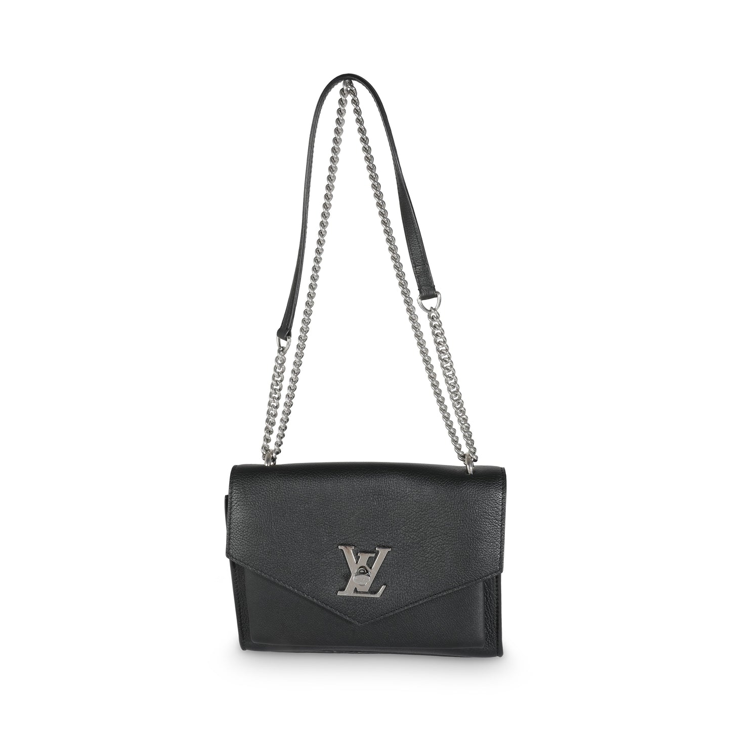 Louis Vuitton Black Calfskin Mylockme Chain Bag