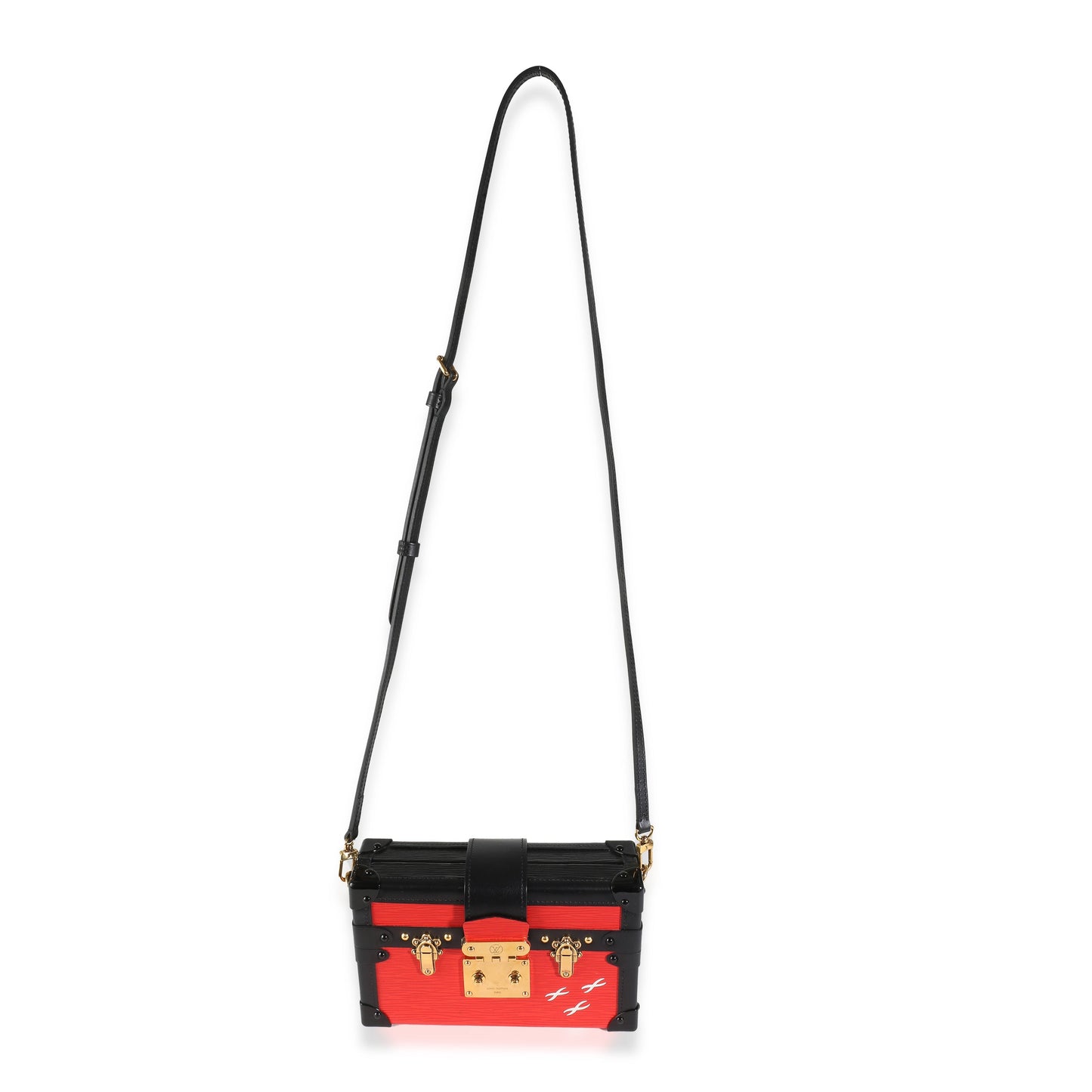 Louis Vuitton Red Black Epi Petite Malle