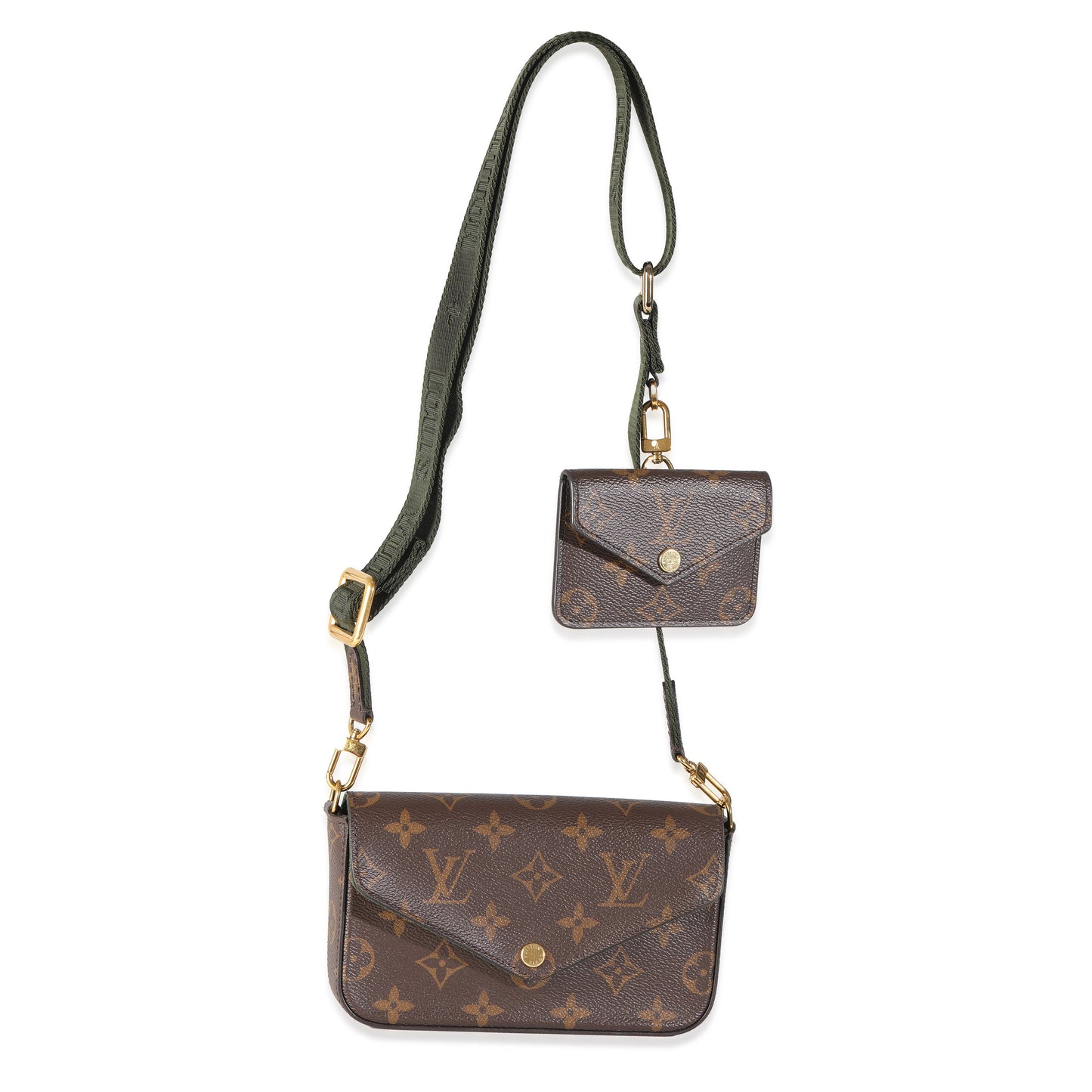 Louis Vuitton Khaki Monogram Canvas Felicie Strap & Go