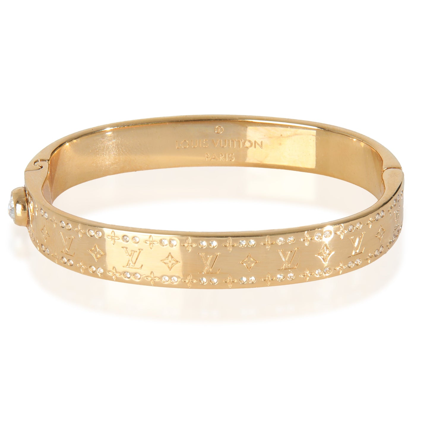 Louis Vuitton Gold-Plated Nanogram Strass Bracelet