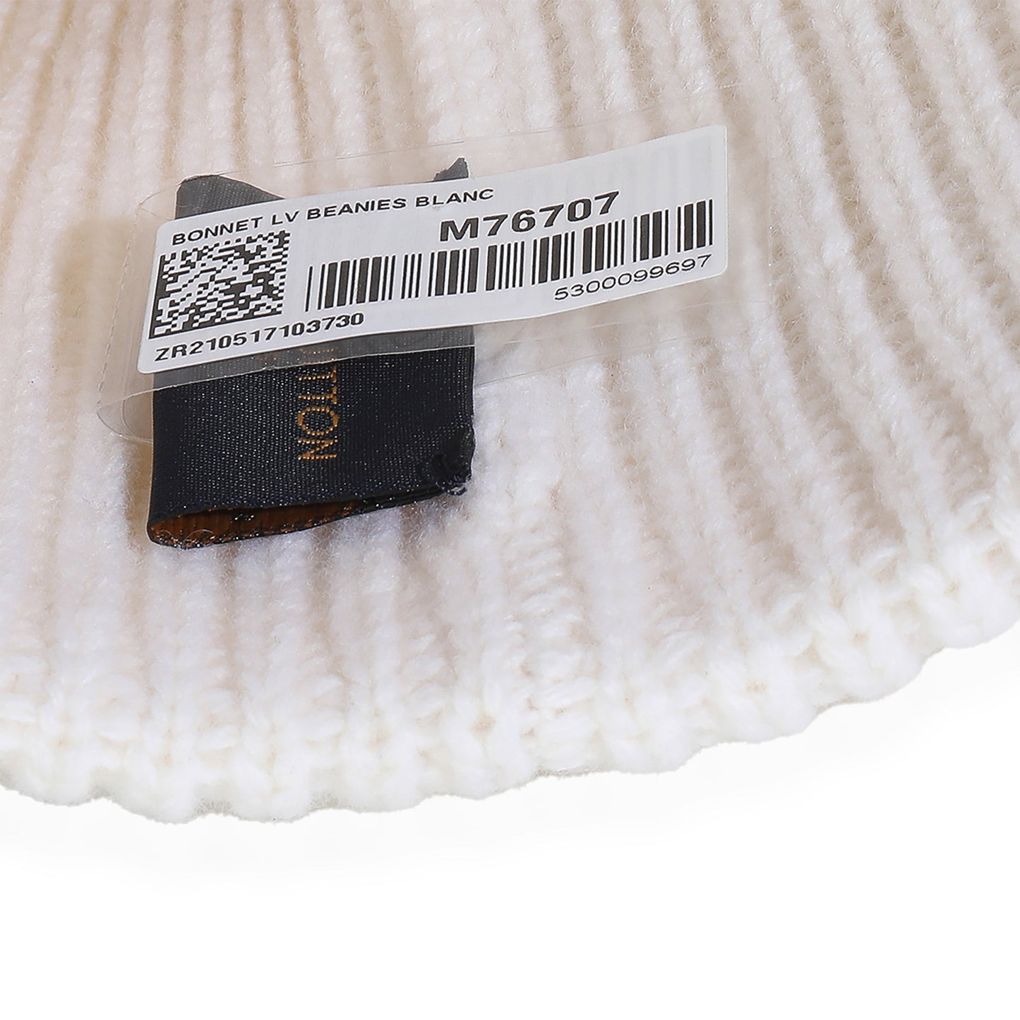 Louis Vuitton Ivory Wool LV Initials Monogram Beanie Hat