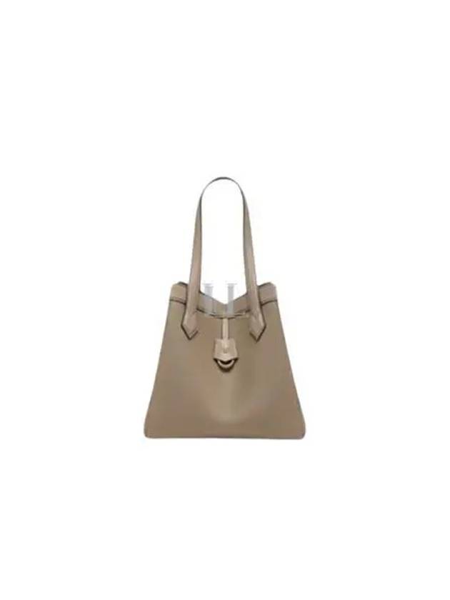 Luxury Fendi Origami Medium Leather Tote Bag Dove Grey