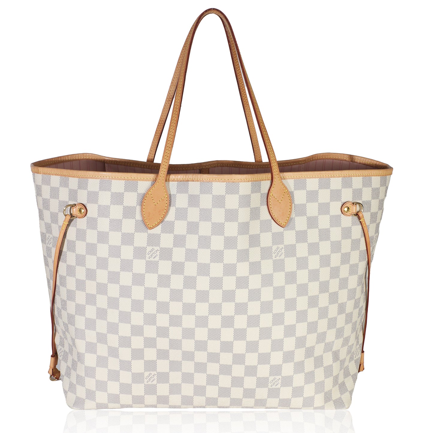 Louis Vuitton Rose Ballerine Damier Azur Canvas Neverfull GM