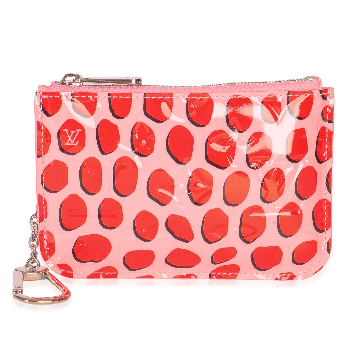Louis Vuitton Pink Monogram Vernis Jungle Dots Pochette Cles Key Change Holder
