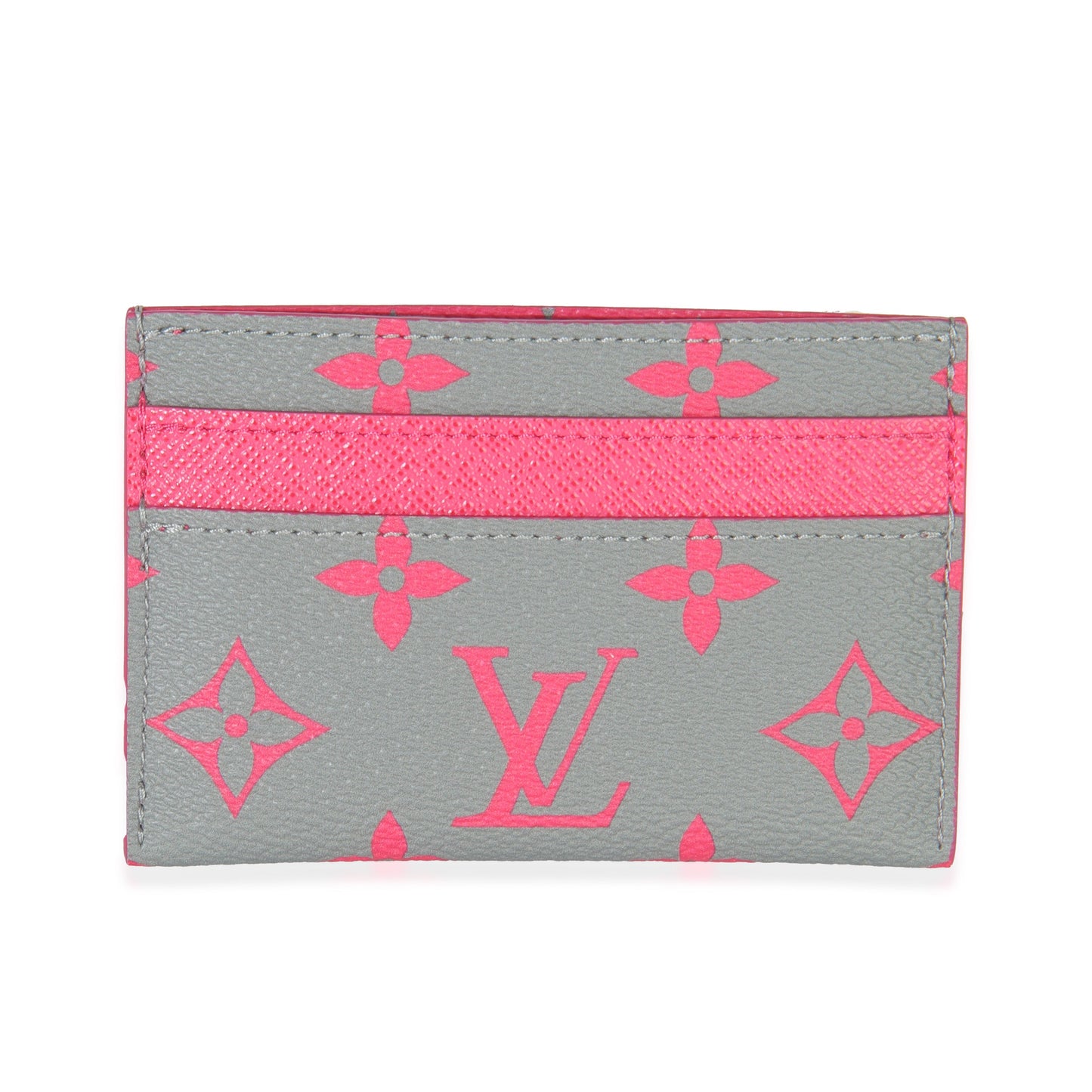 Louis Vuitton Grey Heritage Monogram Glow Canvas Double Card Holder