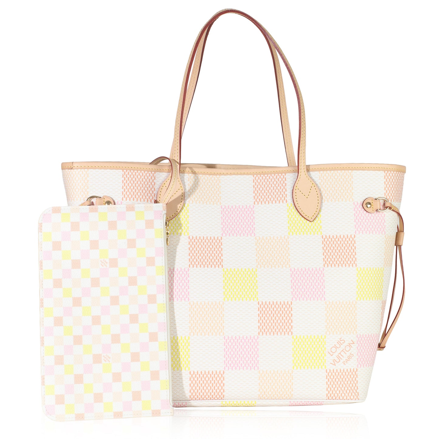 Louis Vuitton Pink Cream Giant Damierlicious Canvas Neverfull MM