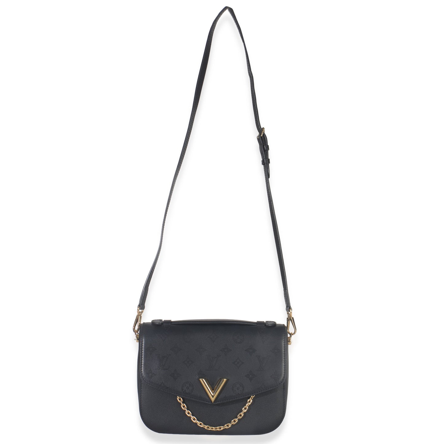 Louis Vuitton Black Monogram Calfskin Very Messenger Bag