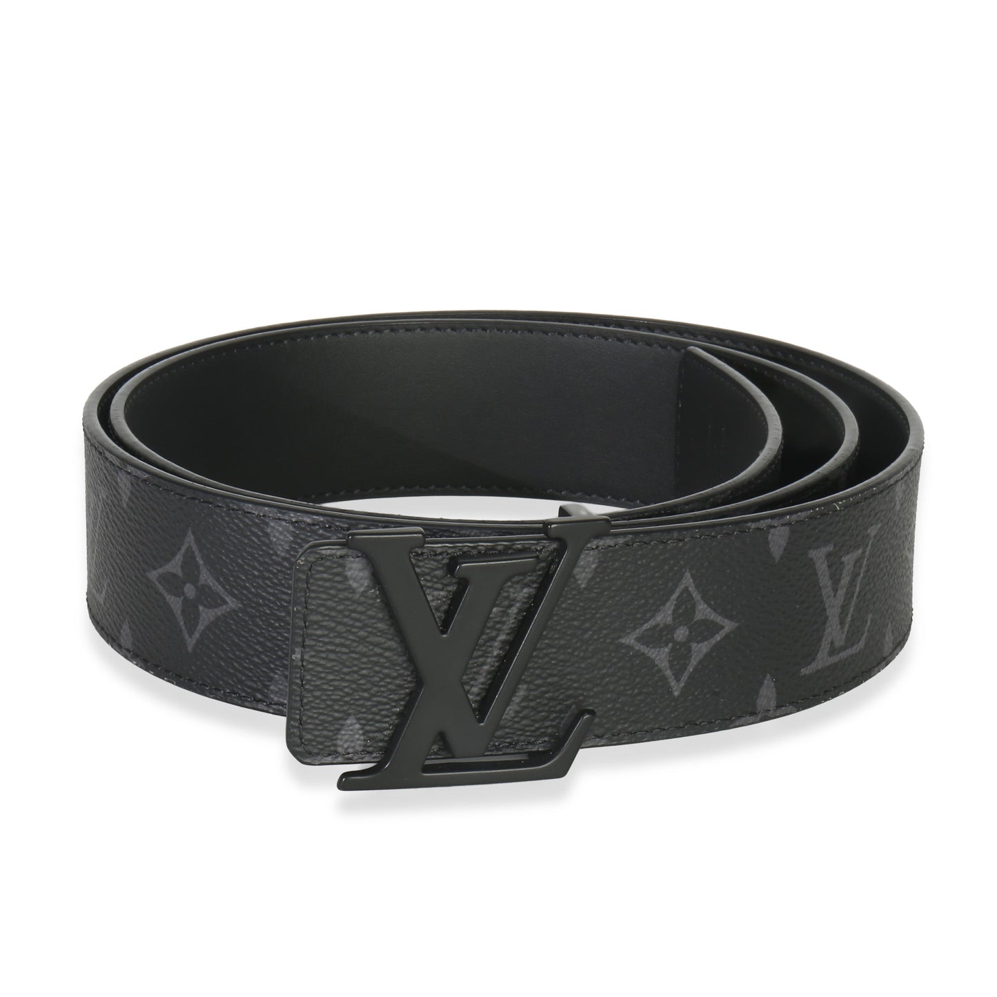 Louis Vuitton Monogram Eclipse Canvas LV Initiales 40mm Belt 95/38