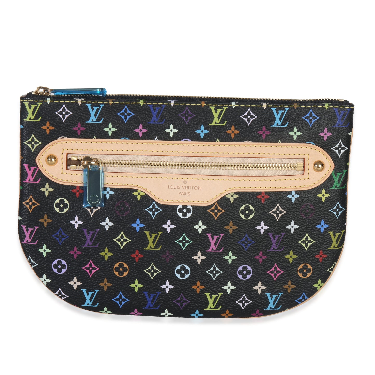 Louis Vuitton Black Multicolore Monogram Canvas Pochette Plate GM