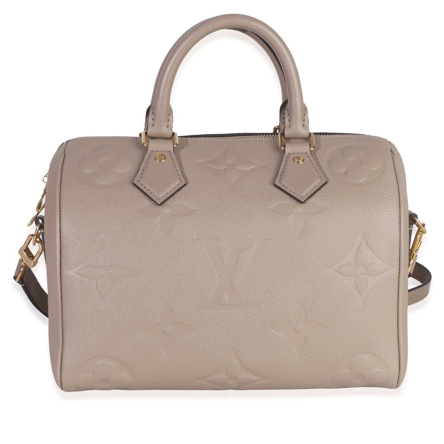 Louis Vuitton Tourterelle Giant Monogram Empreinte Speedy Bandouliere 25