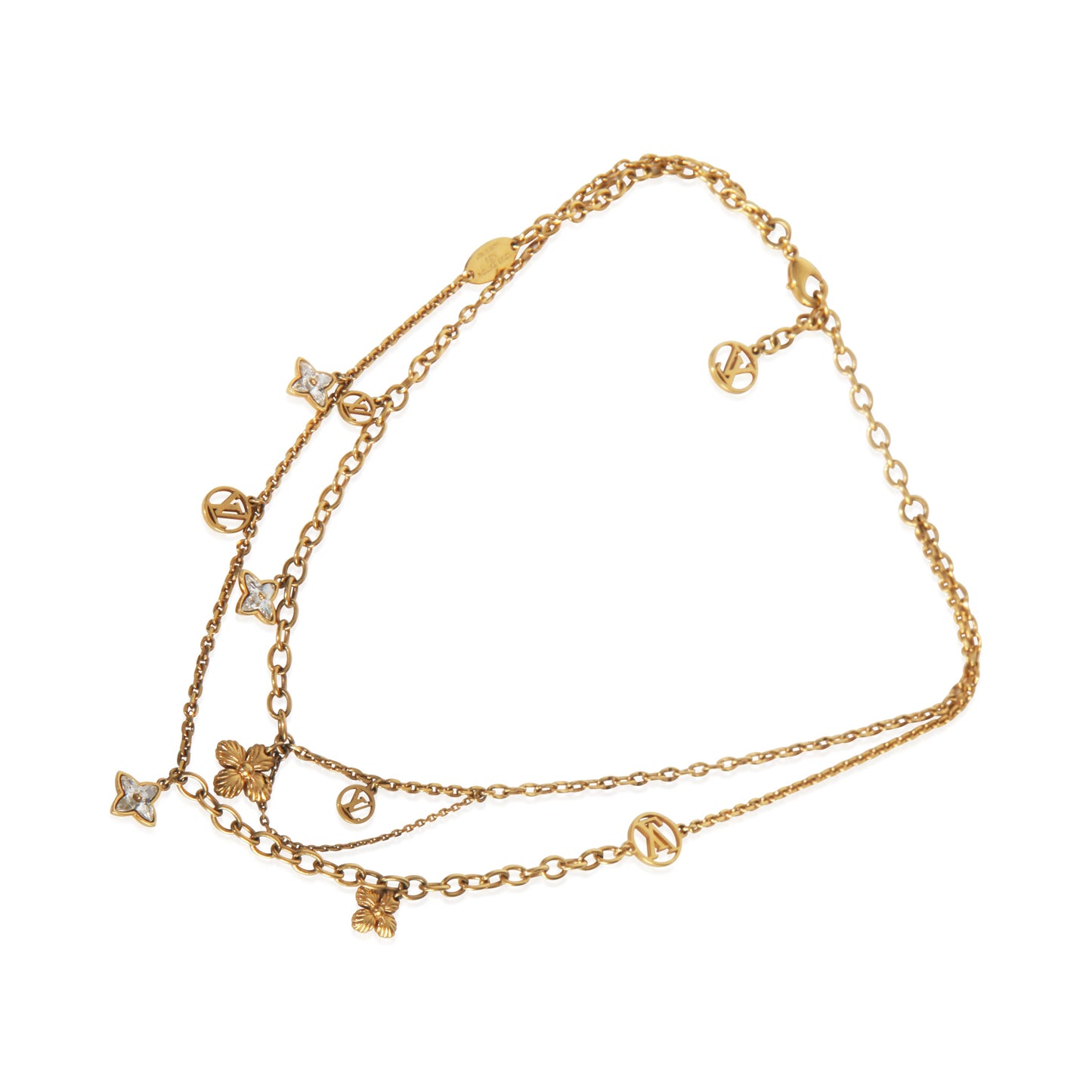 Louis Vuitton Gold-Plated Blooming Strass Necklace
