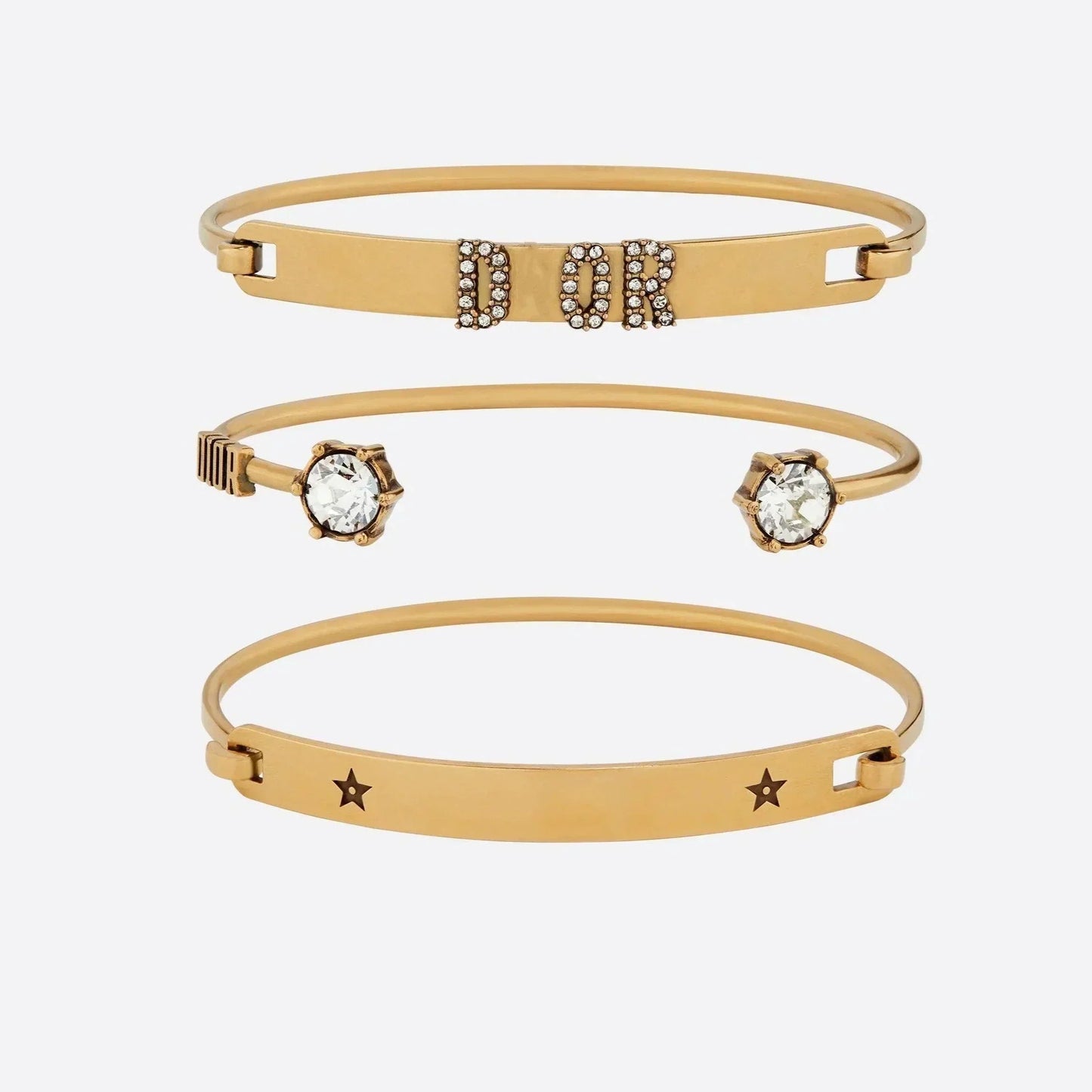 Luxury DiorD EVOLUTION BRACELET SET ANTIQUE GOLD-FINISH METAL