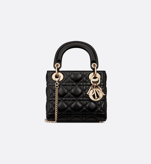 Mini Lady Luxury Dior Bag Black Cannage Lambskin