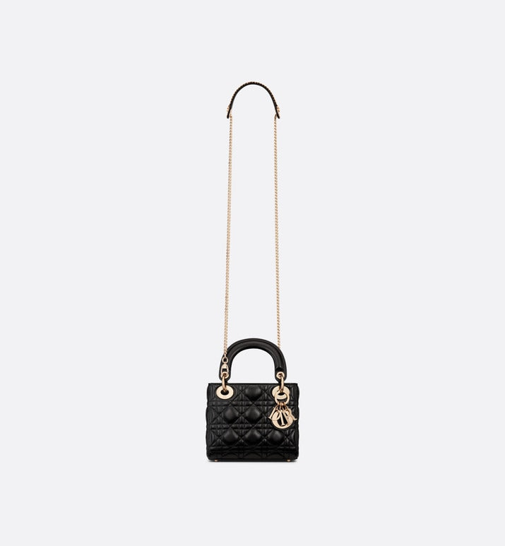 Mini Lady Luxury Dior Bag Black Cannage Lambskin