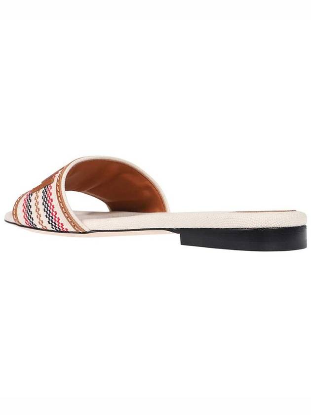 Luxury Fendi Signature Slides Slipper Beige