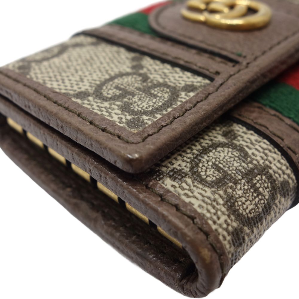 Luxury Gucci Trending 2025 Key Case GG Supreme Ophidia Canvas Leather