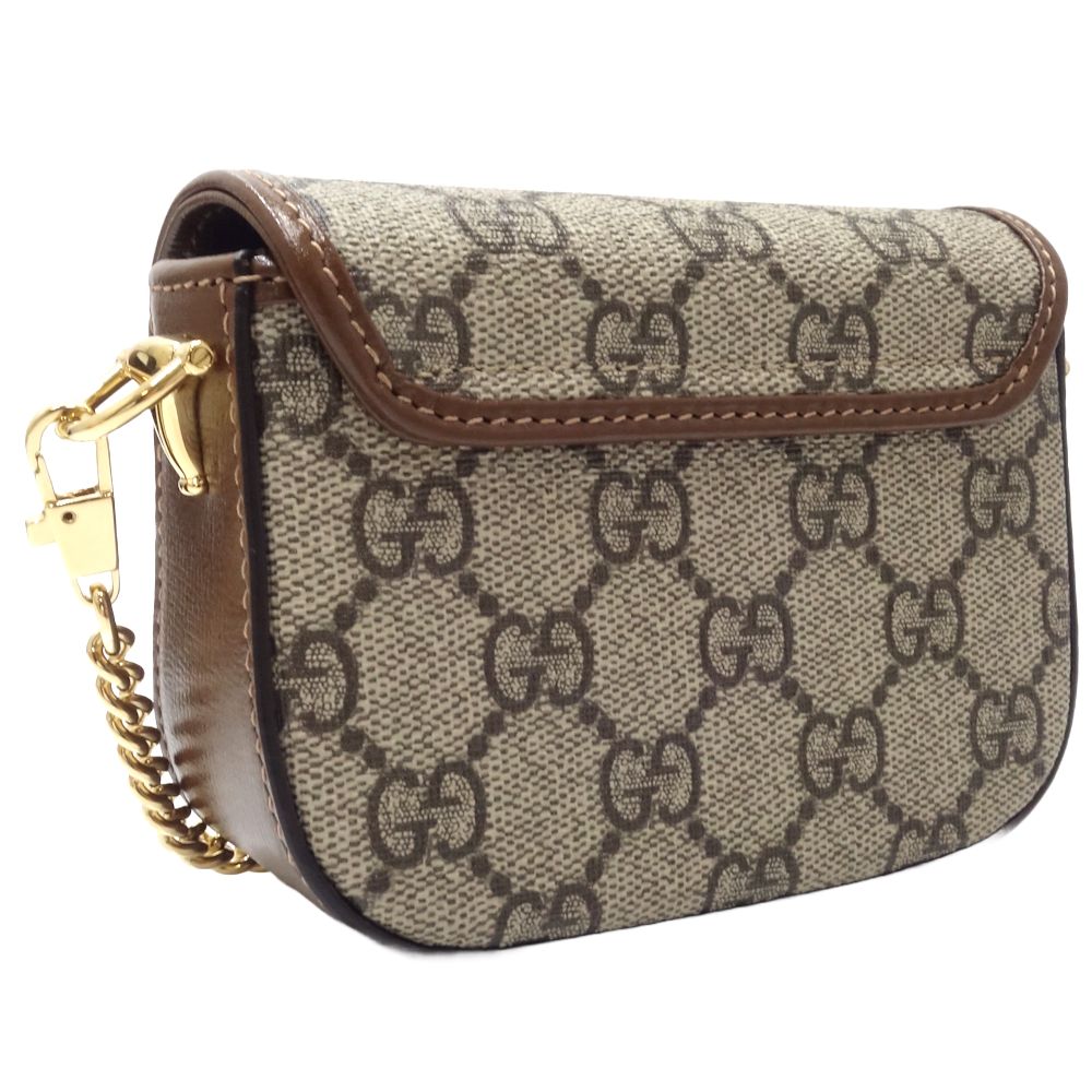Luxury Gucci Trending 2025 GG Supreme Canvas Wallet Chain Bag
