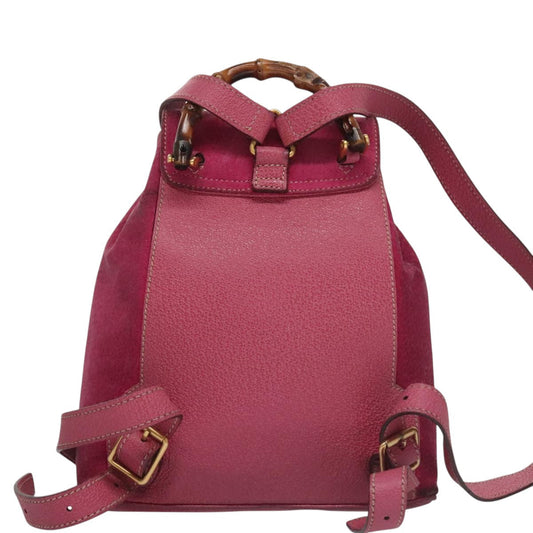 Gucci Bamboo Suede Backpack Bag