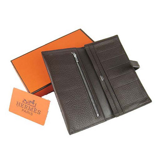 Luxury Hermes Wallet H008 Ladies Wallet Coffee