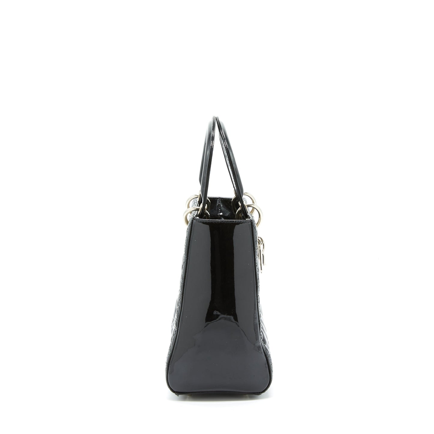 Luxury Dior Medium Lady Luxury Dior Patent Black SHW