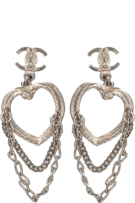 CHANEL CC Heart Earrings 2009