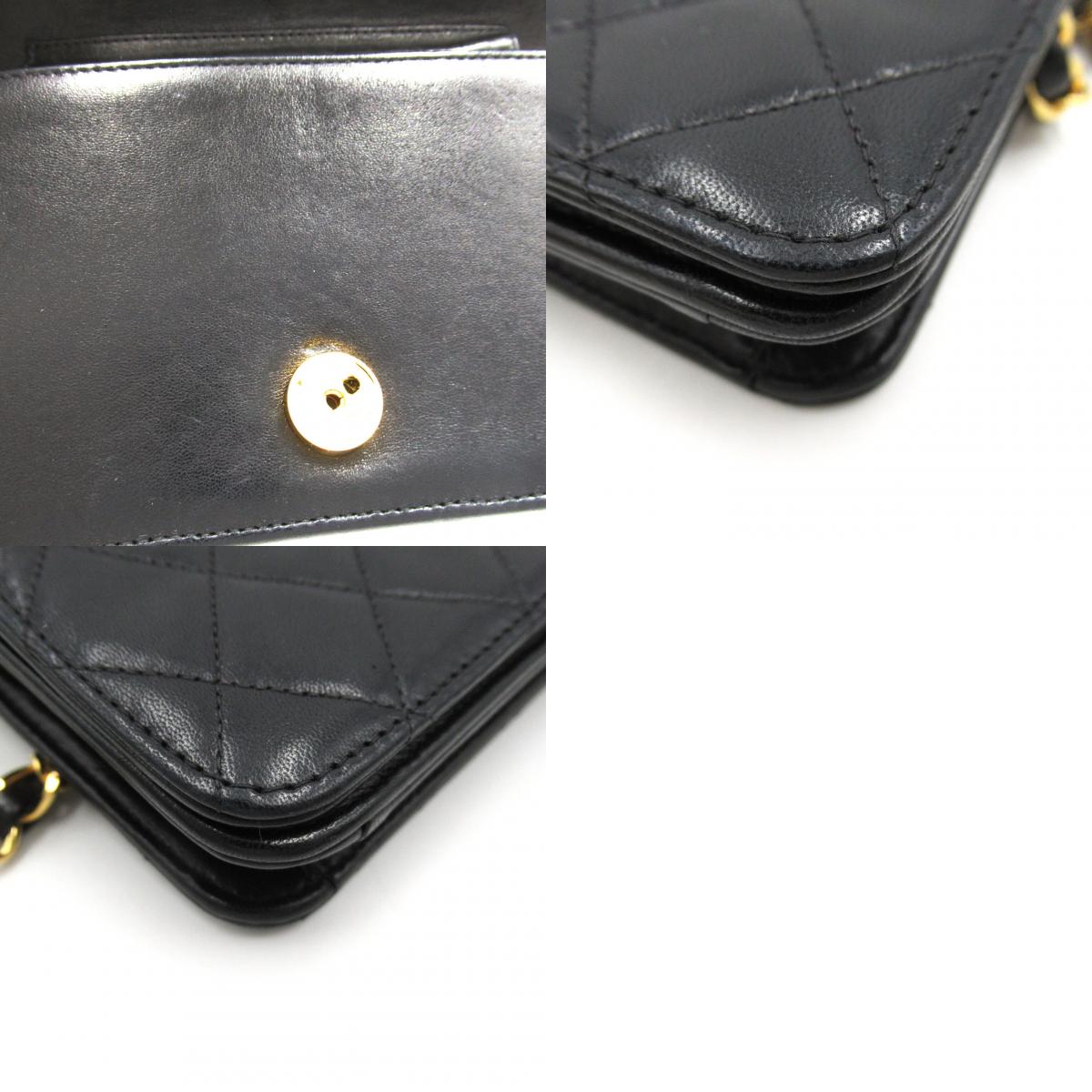 CHANEL Push-Lock Matrasse Chain Shoulder Bag Shoulder Bag Black Box